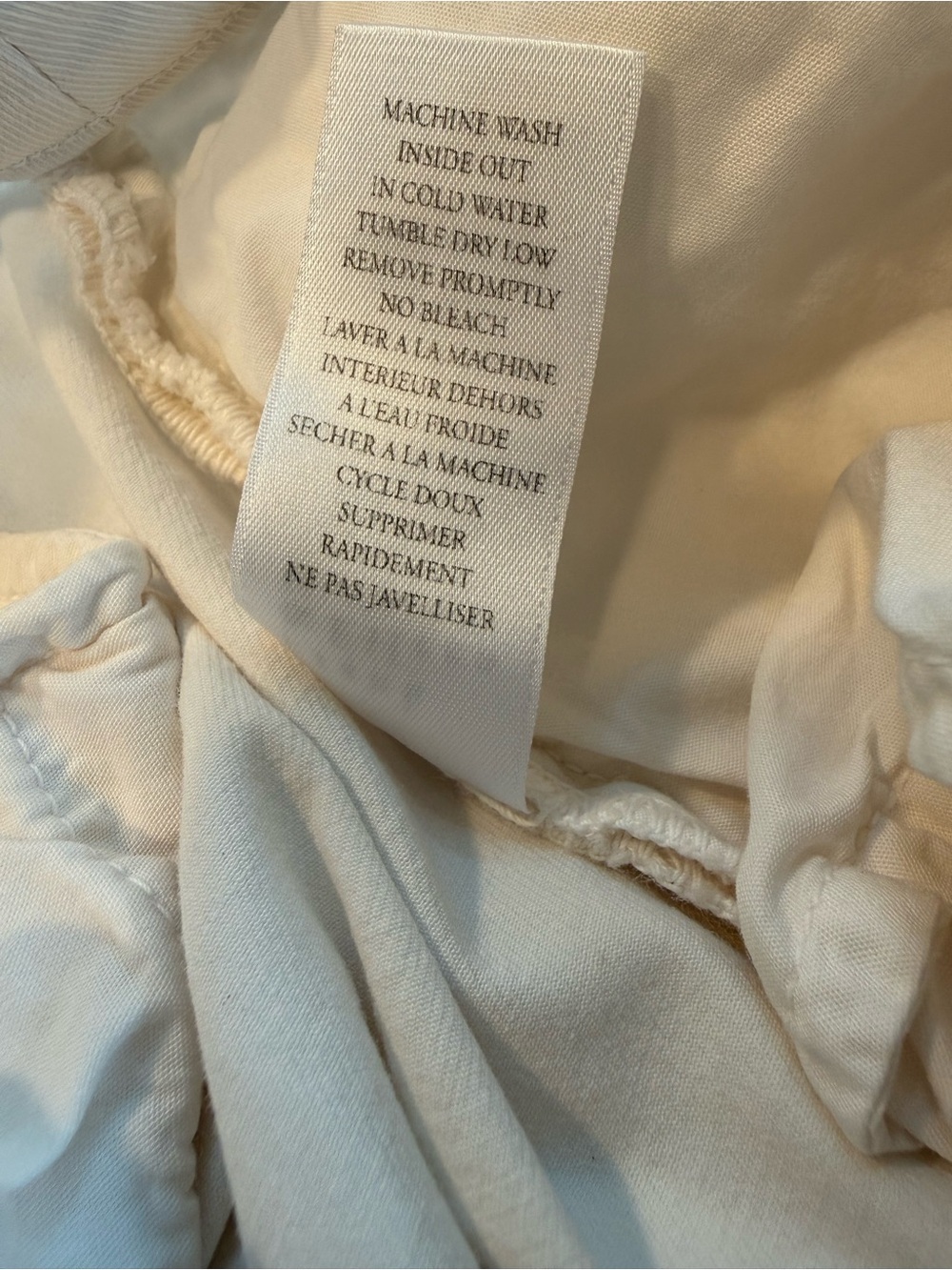 Frank & Eileen Wicklow Italian Chino Pants Size 8 White Cropped Raw Hem - Picture 9 of 10